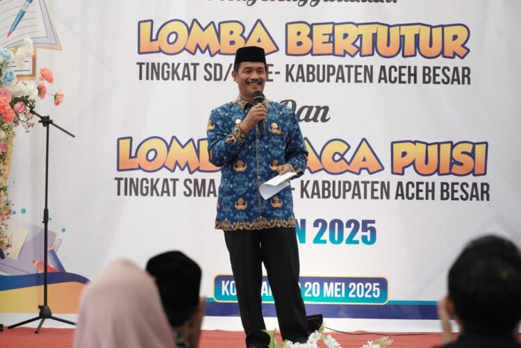 Wabup Aceh Besar Buka Lomba Literasi Bertutur 2025, Diikuti 23 Peserta SD/MI