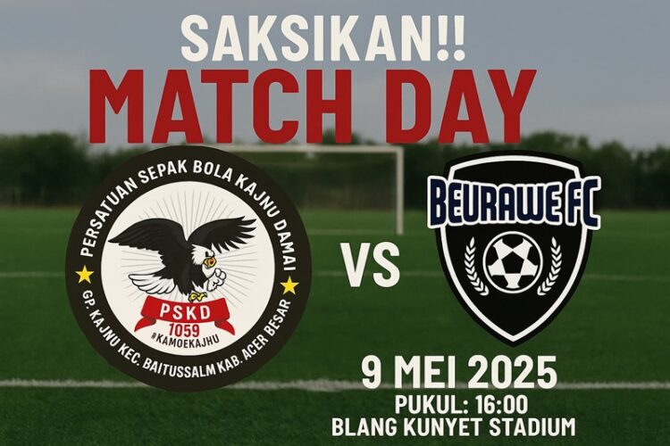Duel panas akan tersaji pada lanjutan babak 6 besar Turnamen HUT ke-71 PS. Karya Utama, Jumat (9/5/2025) pukul 16.30 WIB, ketika Beurawe FC menghadapi PSKD Kajhu di Stadion Blang Kuyet. FOTO/Net. Ⓒ Hak cipta foto di atas dikembalikan sesungguhnya kepada pemilik foto