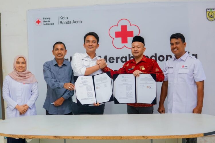 PMI Kota Banda Aceh Jalin MoU Strategis dengan Pemkab Aceh Jaya