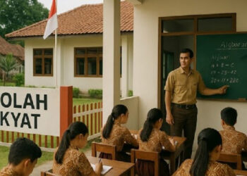 Ilustrasi Sekolah Rakyat. FOTO/ChatGPT. Ⓒ Hak cipta foto di atas dikembalikan sesungguhnya kepada pemilik foto
