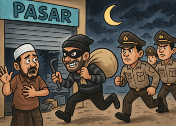 Pasar Simpang Ulim Aceh Timur Dibobol Maling, Polisi dan DPRK Turun Tangan