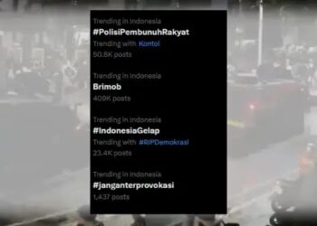 Tagar #PolisiPembunuhRakyat Trending di X Usai Driver Ojol Tewas Dilindas Brimob