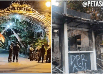Rumah Presiden Joko Widodo di Jalan Kutai Raya, Kelurahan Sumber, Kecamatan Banjarsari, Solo dijaga ketat aparat gabungan TNI-Polri pada Jumat (29/8). FOTO/Kolase. Ⓒ Hak cipta foto di atas dikembalikan sesungguhnya kepada pemilik foto