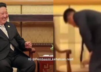 Putin dan Kim Jong-un bertemu di sela parade militer yang digelar pada Rabu (3/9) di Beijing. FOTO/Net. Ⓒ Hak cipta foto di atas dikembalikan sesungguhnya kepada pemilik foto