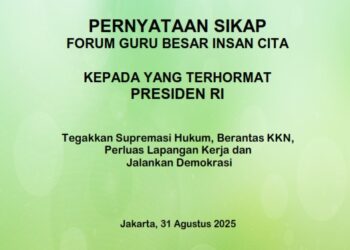 Pernyataan Sikap Forum Guru Besar Insan Cita