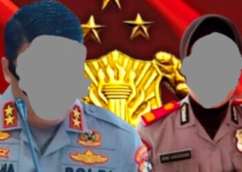 Dugaan perselingkuhan Irjen KM dan Kompol AP beredar di beberapa media online sejak dua hari lalu atau Sejak Sabtu (13/9/2025). FOTO/Kolase Ⓒ Hak cipta foto di atas dikembalikan sesungguhnya kepada pemilik foto