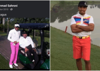 Foto Lawas Sahroni Viral, Pakai Celana Pink di Lapangan Golf 'With Om Agus'