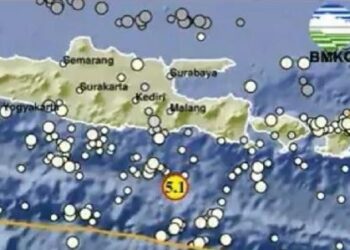 Gempa Terkini Magnitudo 5,1 Guncang Malang Jatim Pagi Ini