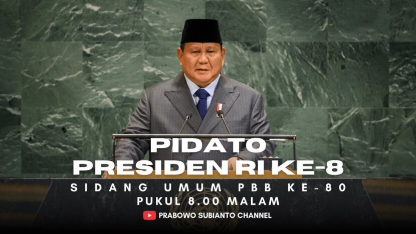 Pidato Presiden RI, Prabowo Subianto ke-8 di Sidang Umum PBB ke-80. FOTO/Youtube. Ⓒ Hak cipta foto di atas dikembalikan sesungguhnya kepada pemilik foto