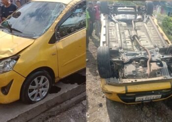 Aparat Polres Takalar mengamankan sebuah mobil yang diduga digunakan dalam percobaan perampokan di Desa Moncongkomba, Kabupaten Takalar, Sulawesi Selatan. FOTO/Kolase. Ⓒ Hak cipta foto di atas dikembalikan sesungguhnya kepada pemilik foto