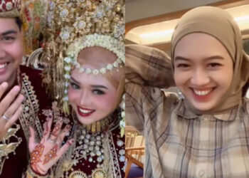 Pasangan pengantin baru, Gilang Kurniawan dan Cindy Desta Nanda. FOTO/Net. Ⓒ Hak cipta foto di atas dikembalikan sesungguhnya kepada pemilik foto