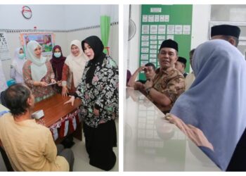 Dua kepala daerah di Aceh, (Walikota Banda Aceh Illiza Sa'aduddin Djamal dan Bupati Aceh Besar Muharram Idris) menunjukkan komitmen terhadap peningkatan pelayanan kesehatan masyarakat melalui kunjungan ke fasilitas kesehatan di wilayah masing-masing. FOTO/Kolase. Ⓒ Hak cipta foto di atas dikembalikan sesungguhnya kepada pemilik foto
