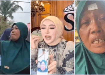 Momen haru menyelimuti Ibu Vina, tetangga Melda Safitri, setelah mendapat hadiah istimewa. Ibu Vina diketahui mendapatkan hadiah paket umrah gratis dari pengusaha sukses, Shella Saukia. FOTO/Net. Ⓒ Hak cipta foto di atas dikembalikan sesungguhnya kepada pemilik foto