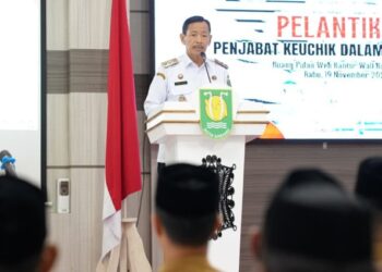 Lantik 11 Pj Keuchik, Wakil Wali Kota Sabang Tekankan Netralitas dan Sukseskan Pilchiksung 2025