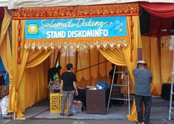 Jelang HUT ke-69, Stand Pameran Pembangunan Aceh Besar Mulai Didirikan