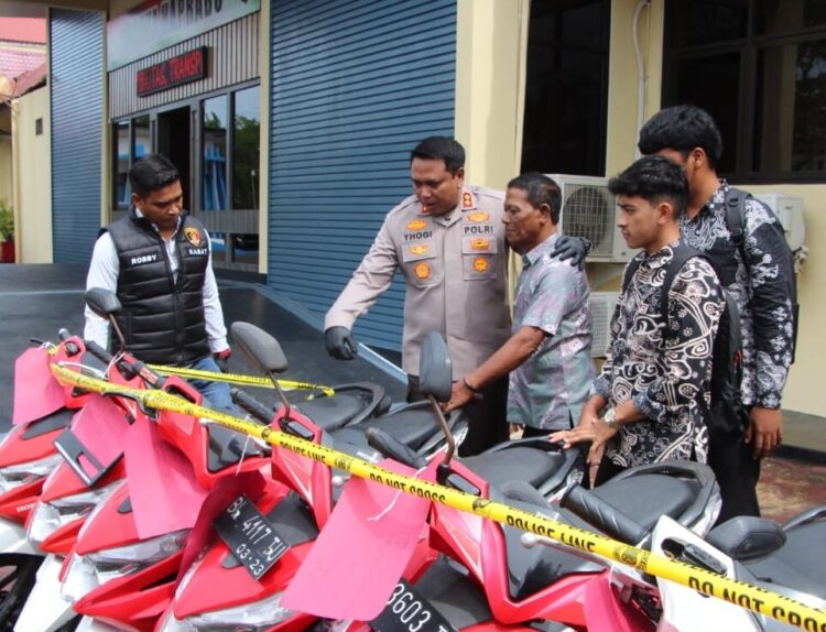 Korban Curamor di Meulaboh Terharu Motor Dikembalikan Polisi