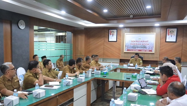 Sekda Aceh Pimpin Rapat Siaga Bencana: Distribusi Logistik Dipercepat