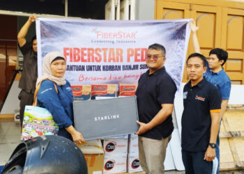 FiberStar Perkuat Respons Kemanusiaan di Sumatera melalui Bantuan Logistik dan Internet Darurat Starlink