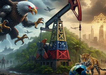 Ilustrasi Ketegangan Venezuela–AS- Rebutan Minyak Dunia dan Ancaman Baru Imperialisme Global. FOTO/HAI/Net. Ⓒ Hak cipta foto di atas dikembalikan sesungguhnya kepada pemilik foto