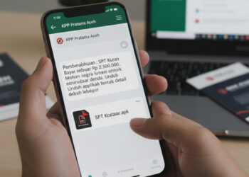 Ilustrasi Waspada Modus Penipuan CoreTax, Bank Aceh Imbau Nasabah Tidak Sembarang Klik File APK. FOTO/HAI/Artificial Intelligence. Ⓒ Hak cipta foto di atas dikembalikan sesungguhnya kepada pemilik foto