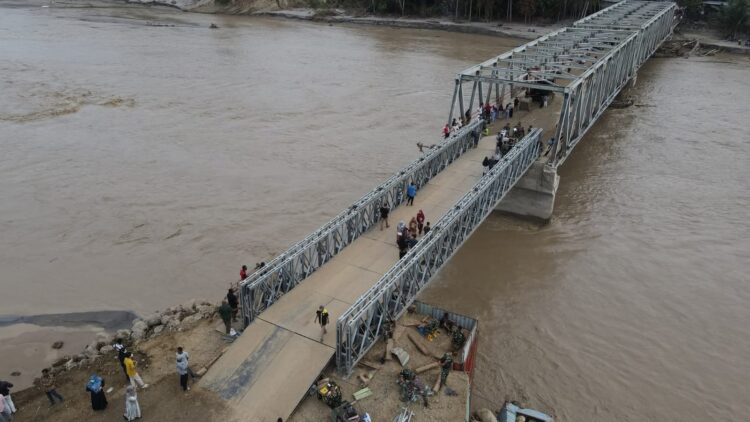 Rampung! Jembatan Bailey Teupin Mane Sudah Bisa Dilalui, Akses Bireuen-Bener Meriah Pulih