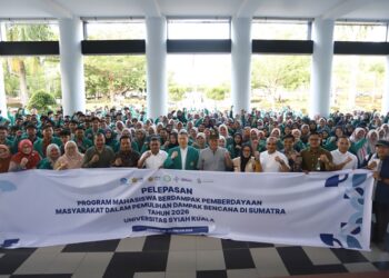 1.050 Mahasiswa USK Diterjunkan ke Daerah Terdampak Bencana Aceh