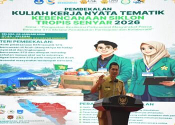 Sekda Aceh Dorong Peran Strategis Mahasiswa KKN dalam Pemulihan Pasca Bencana