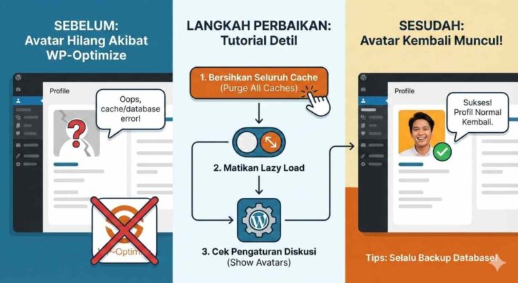 Avatar hilang di tampilan website akibat settingan WP-Optimize yang menggunakan CMS WordPress. FOTO/HAI. Ⓒ Hak cipta foto di atas dikembalikan sesungguhnya kepada pemilik foto