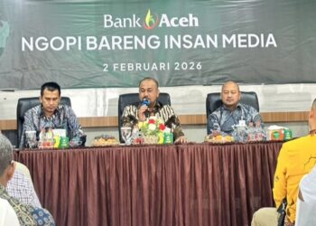 Direktur Utama Bank Aceh Syariah, Fadhil Ilyas, secara khusus menyampaikan apresiasi mendalam kepada para jurnalis pada pertemuan silaturahmi bertajuk “Ngopi Bareng Insan Media” di Banda Aceh, Senin (2/2/2026). FOTO/Net. Ⓒ Hak cipta foto di atas dikembalikan sesungguhnya kepada pemilik foto