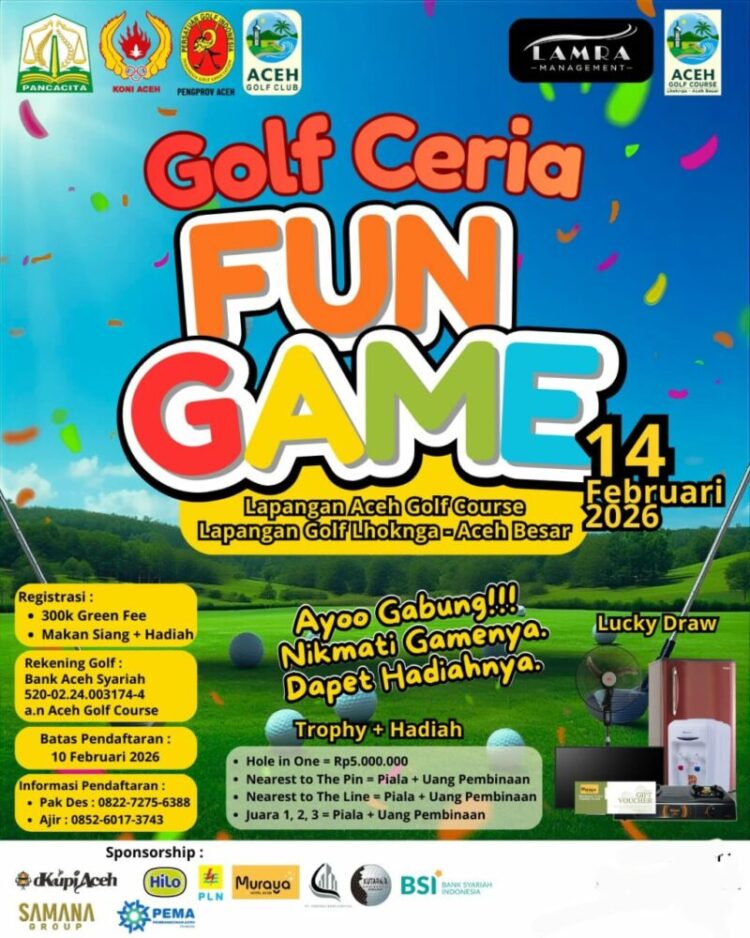 Segera Digelar! Golf Ceria Fun Game 2026 Promosikan Wajah Baru Aceh Golf Course