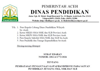 Disdik Aceh Keluarkan SE Batasi Penggunaan Gadget di SMA-SMK-SLB