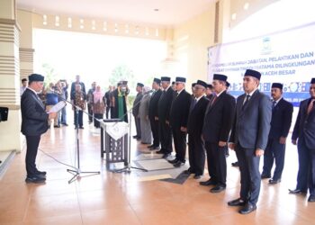 Lantik Pebajat Aceh Besar, Syech Muharram: Tidak Ada Jual Beli Jabatan