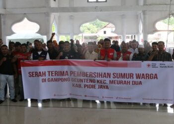 PMI Banda Aceh Serahkan 300 Lebih Sumur Air Bersih di Pidie Jaya