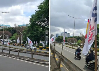 Prabowo Minta Pemda Tertibkan Spanduk Iklan, Netizen Sindir Balik Bendera Gerindra yang Penuhi Jalan