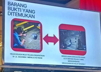 Helm Diduga Milik Pelaku Penyiraman Air Keras ke Andrie Yunus Teringgal di Lokasi Kejadian