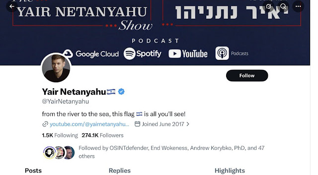 Biasanya Sangat Aktif di X, Putra Netanyahu Sudah Beberapa Hari Menghilang, Matikah?