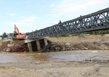 Luapan Sungai Geser Pondasi Jembatan Bailey Polri di Aceh Utara, Akses 4 Desa Masih Bertahan