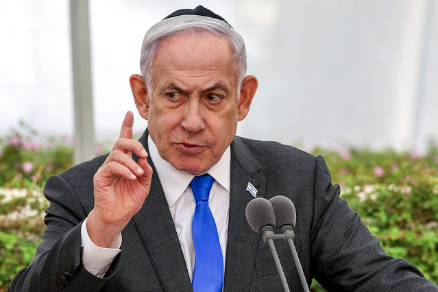 Perdana Menteri Negara Teroris Israel, Benjamin Netanyahu. FOTO/Net. Ⓒ Hak cipta foto di atas dikembalikan sesungguhnya kepada pemilik foto