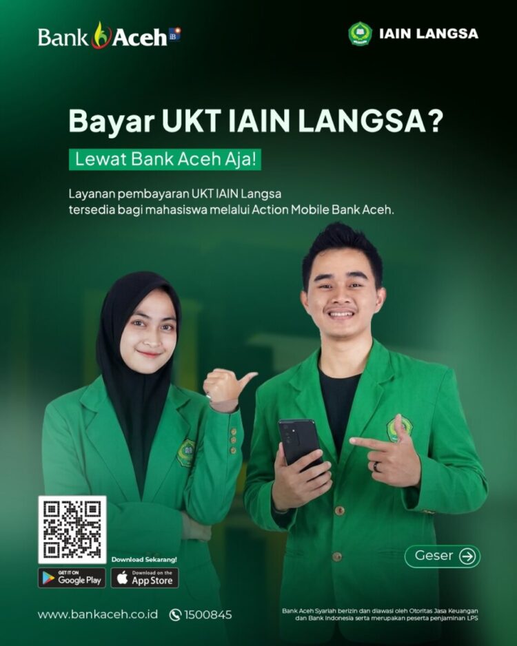 Bayar UKT IAIN Langsa melalui Aplikasi Action Mobile Bank Aceh. FOTO/Dok. BAS untuk HAI. Ⓒ Hak cipta foto di atas dikembalikan sesungguhnya kepada pemilik foto