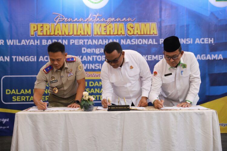 Sinergi Tiga Lembaga Percepat Sertifikasi Wakaf di Aceh, Lindungi Aset Umat dari Sengketa