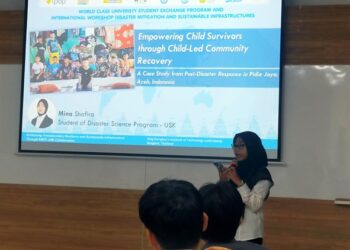 Mahasiswa Magister Ilmu Kebencanaan USK Paparkan Inovasi “Jagoan Anak” di Forum Internasional