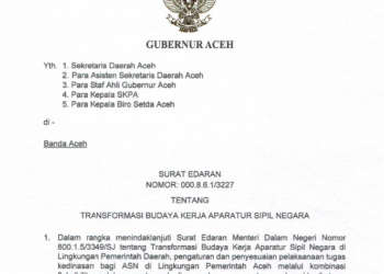 Pemerintah Aceh Terapkan WFO dan WFH bagi ASN, Ini Jadwalnya