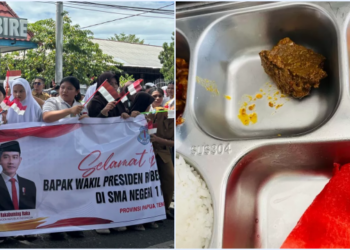 Bimsalabim! Gibran Datang Menu MBG Mendadak Mewah Ditambah Daging Rendang