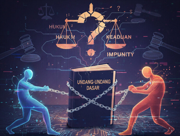 Ilustrasi Constitutional Disobedience dalam Praktik Penegakan Hukum. FOTO/AI untuk HAI. Ⓒ Hak cipta foto di atas dikembalikan sesungguhnya kepada pemilik foto