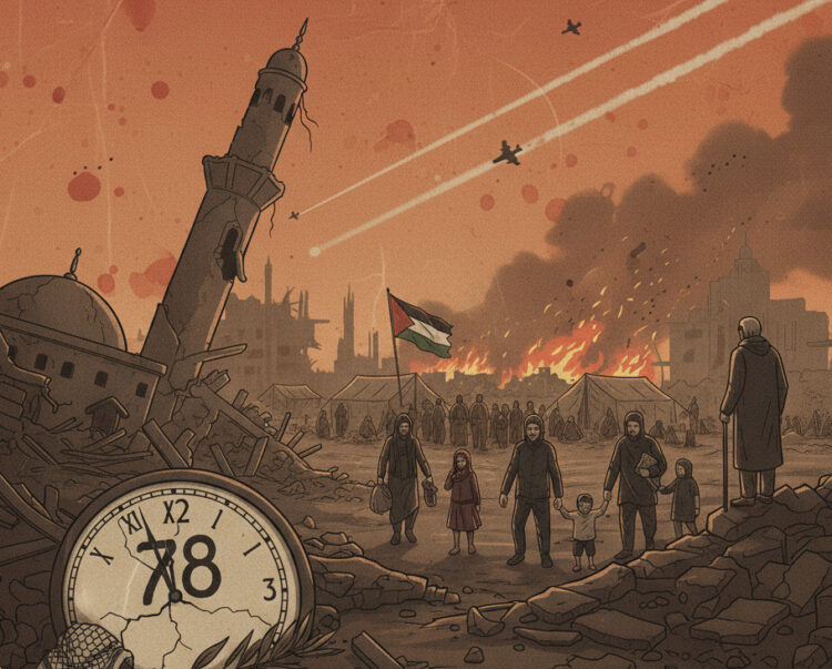 Ilustrasi Gaza dalam perang melawan teroris israel. FOTO/AI for HAI. Ⓒ Hak cipta foto di atas dikembalikan sesungguhnya kepada pemilik foto