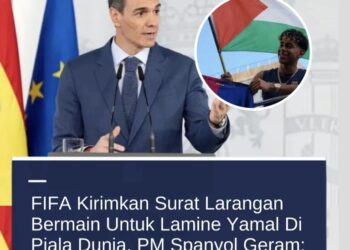PM Spanyol Geram: Buntut Kibarkan Bendera Palestina, FIFA Kirimkan Surat Larangan Bermain untuk Yamal di Piala Dunia