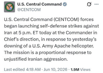 AS Gempur Iran Setelah Helikopter Apache Ditembak Jatuh di Selat Hormuz