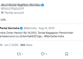 Viral Cuitan Lawas Gerindra soal Rupiah Sentuh Rp14.000 sebagai ‘Tanda Kegagalan Pemerintah’