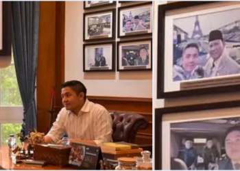 Teddy Pajang Foto Berdua Bareng Prabowo di Ruang Kerja, Ada Pose dengan Latar Menara Eiffel