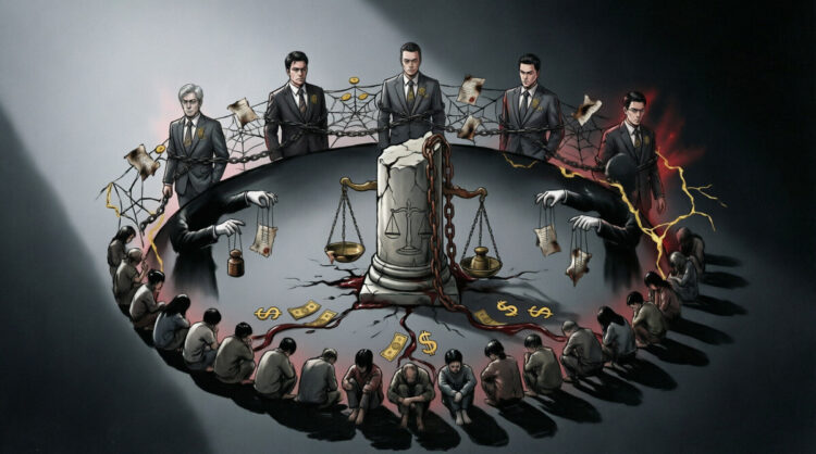 Ilustrasi Korupsi Elite. FOTO/AI Photo for HAI. Ⓒ Hak cipta foto di atas dikembalikan sesungguhnya kepada pemilik foto